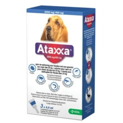 Ataxxa -Hondenbenodigdheden ataxxa 2000mg400mg spot on 25kg 3 pipetten 133671 0500 none